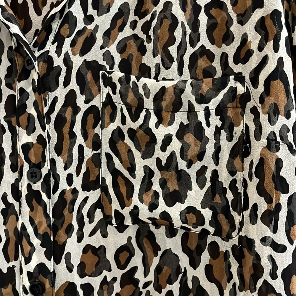 Equipment Silk Blouse Leopard Print - image 2